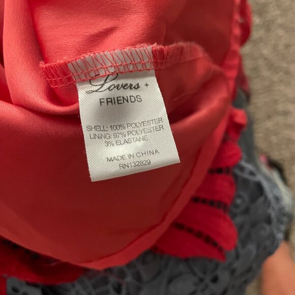 **Lovers & Friends Red Crocheted Summer Dress** - Picture 4 of 5